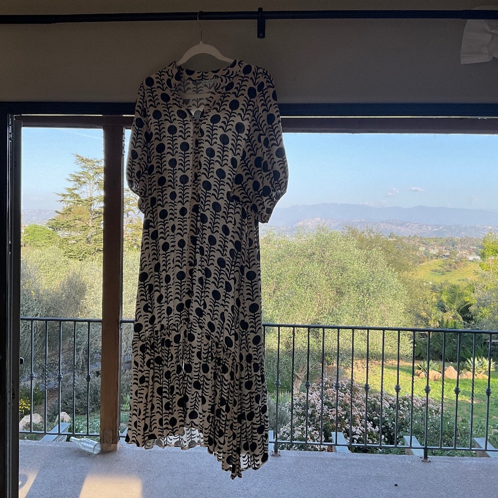 Neutral peacock dress